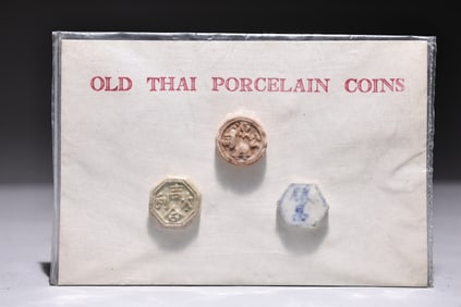 Thailand Porcelain Pee Gambling Tokens 1737-1875s