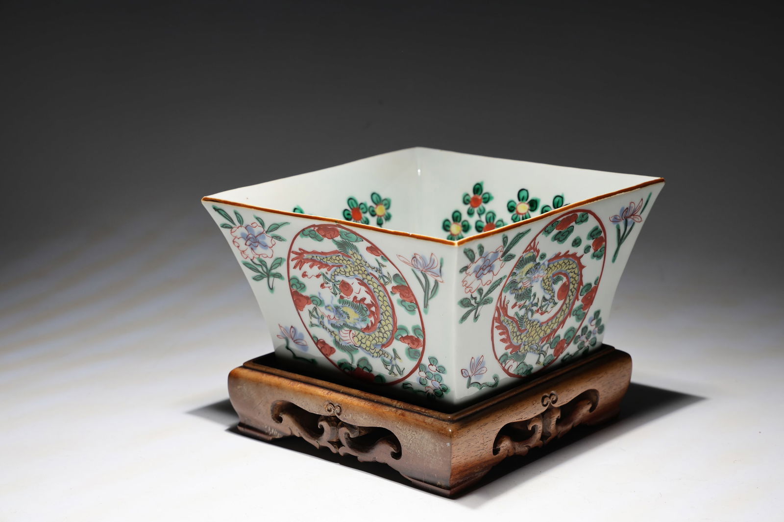 Chinese Wucai Dragon Pattern Porcelain Bowl (1 of 8)