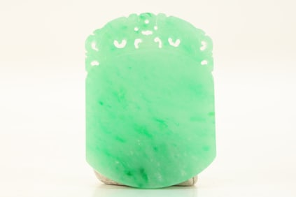 Jadeite Carved Flower Pattern Pendant