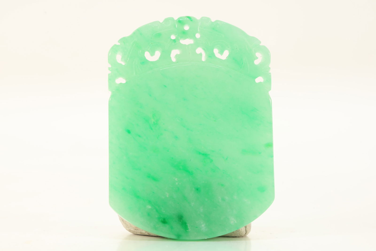 Jadeite Carved Flower Pattern Pendant (1 of 4)