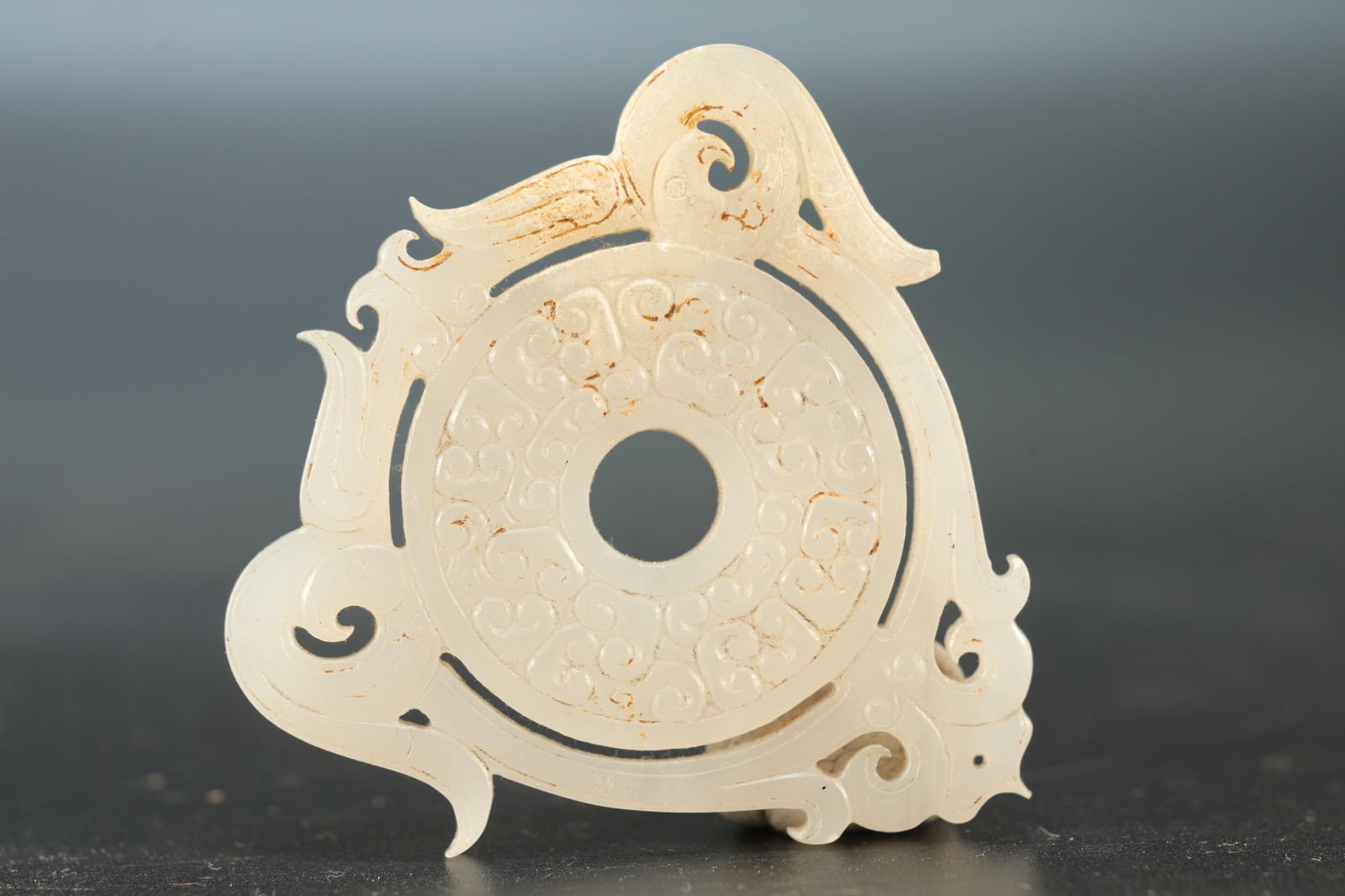 Jade Carved Dragon Pattern Bi (1 of 4)