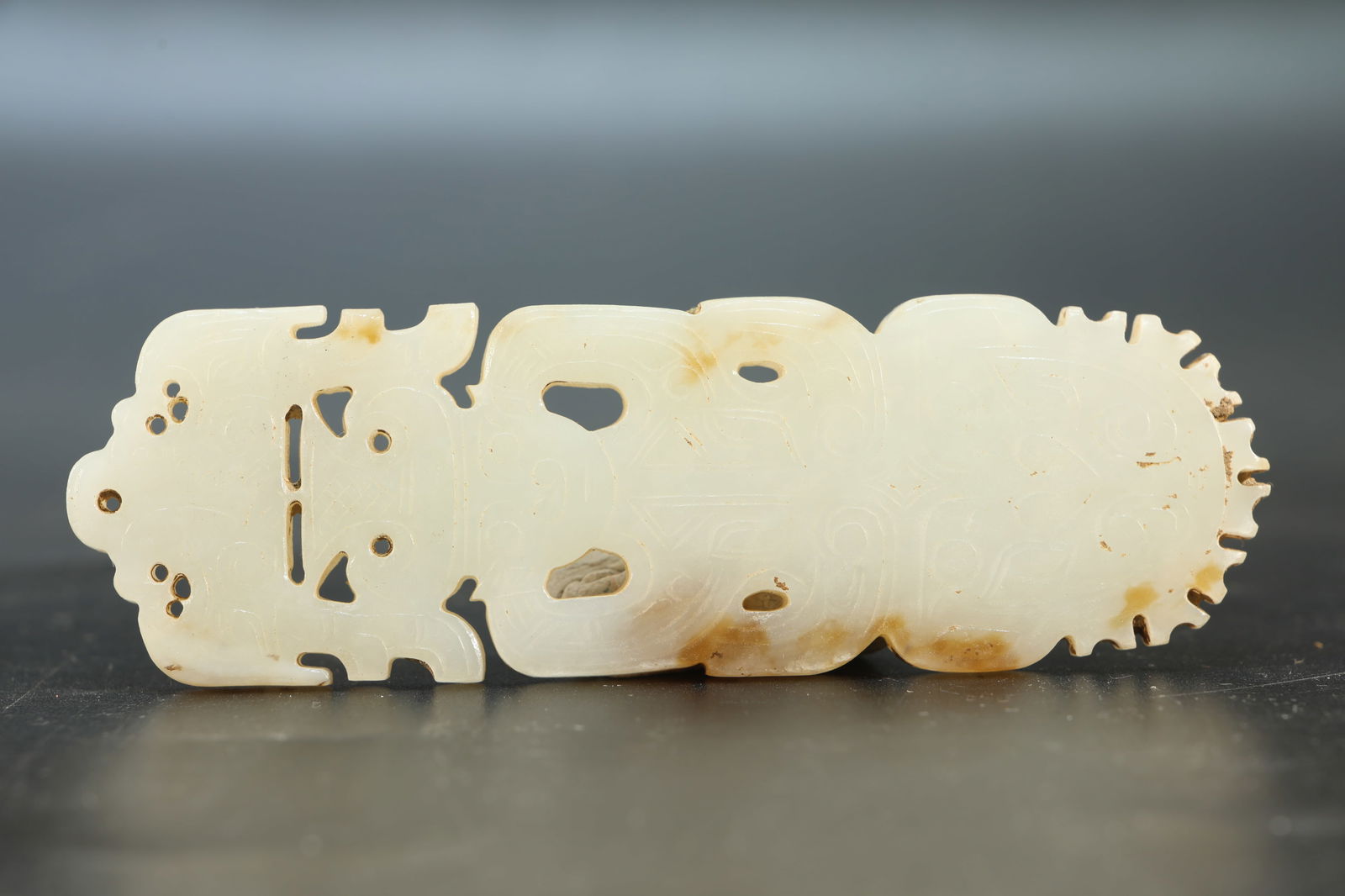 Jade Carved Beast Face Pattern Bi (1 of 4)