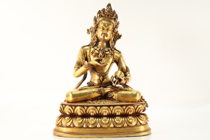 Gilt Bronze GuanYin Figure