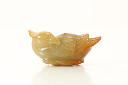 Jade Carved Bird Shape Ornament