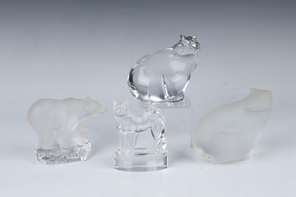 Four Full Lead Crystal Figures