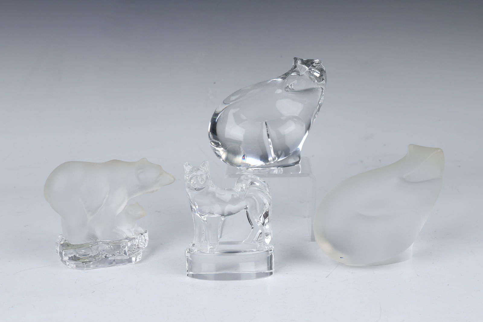 Four Full Lead Crystal Figures