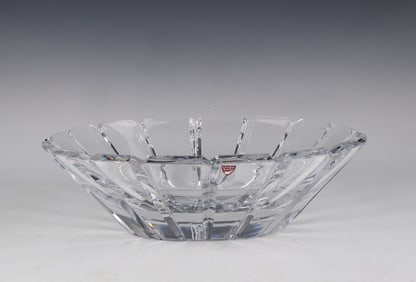 Gunnar Cyren Stenhammar Mid Century Large Crystal Bowl By Orrefors