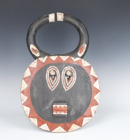 Goli Mask African Tribal Art Wood Sun Horns Kplekple Antelope