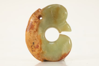 Jade Carved Pig Dragon Ornament