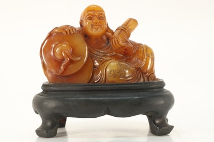 Shoushan Tianhuang Carved Arhat Ornament