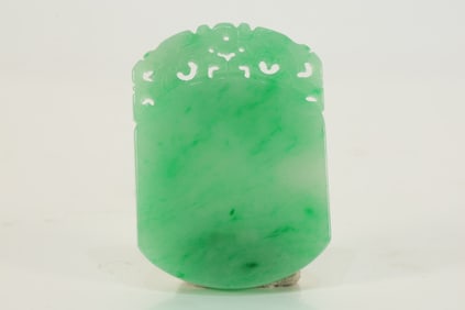 Jadeite Carved Flower Pattern Pendant
