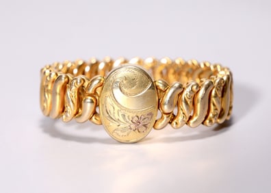 Vintage Pitman And Keeler American Queen Gold Filled Expansion Bracelet