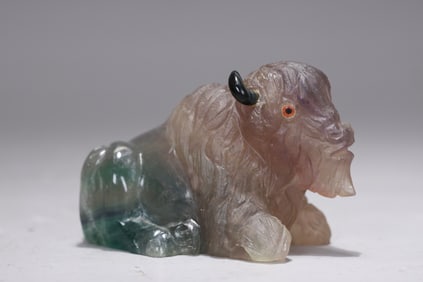 Chinese Crystal Carving Bull