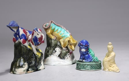 4 Of Chinese Porcelain Figurine Sculpture