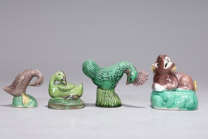 4 Of Chinese Miniature Porcelain Figurine Sculpture