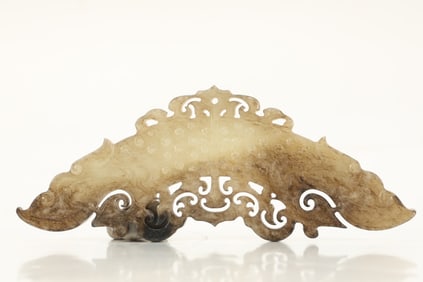 Jade Carved Dragon Pattern Bi