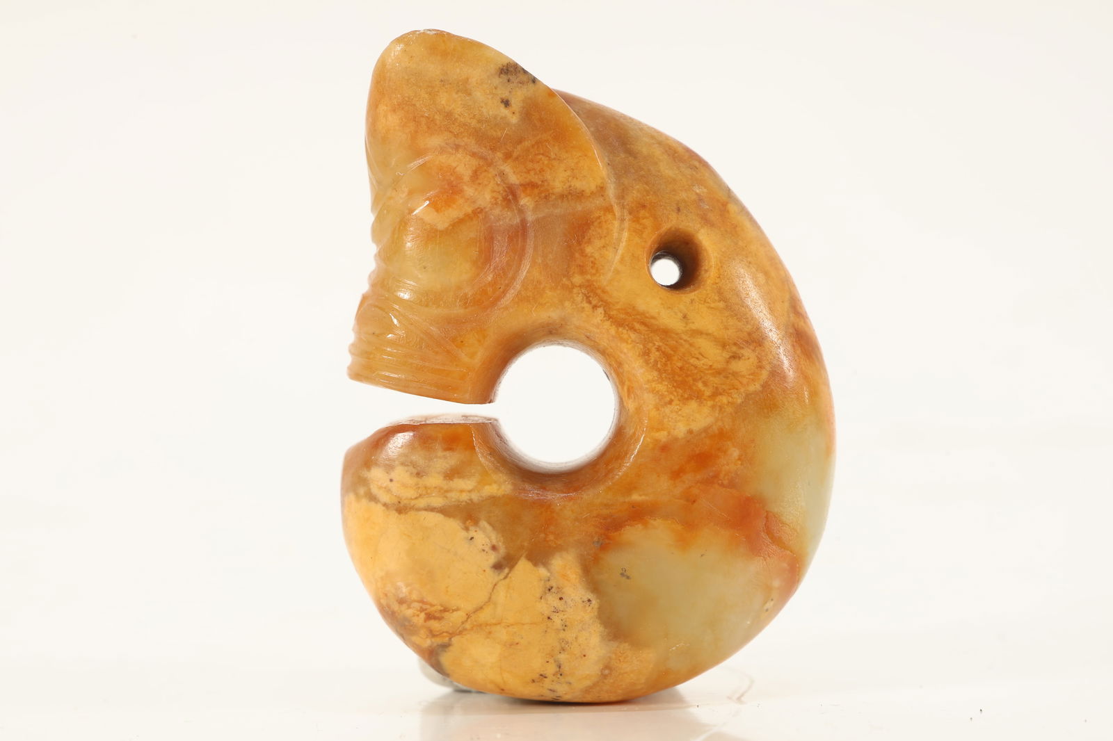 Jade Carved Pig Dragon Ornament (1 of 4)