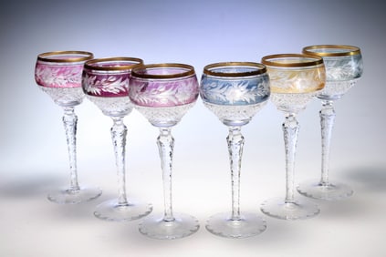 Set Of 6 Ebeling & Reuss Marchioness Hock Wine Glasses