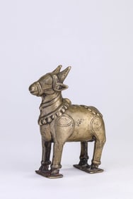 Tibetan Bronze Ram Shape Ornament