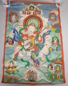 Tibetan Thangka Painting Scroll
