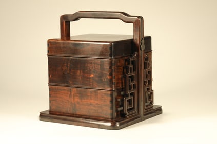 Huanghuali Wood Food Tray Box