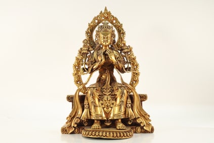 Gilt Bronze GuanYin Figure