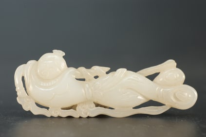 Jade Carved Flying Beauty Ornament