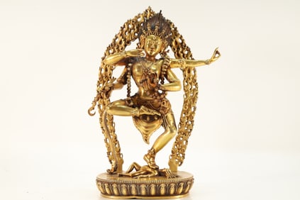 Gilt Bronze GuanYin Figure