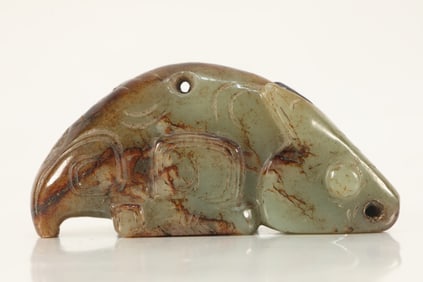 Jade Carved Beast Shape Ornament