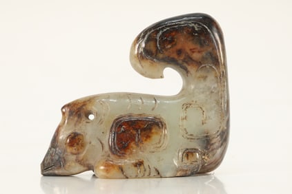 Jade Carved Beast Shape Ornament