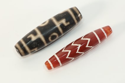 Pair of Dzi Bead