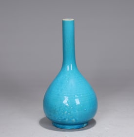 Chinese Blue Glazed Porcelain Vase