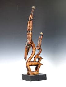 A Wood Bambara African Chiwara Mask Headdress