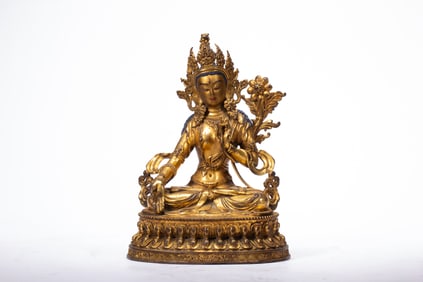 Gilt Bronze White Tara Figure