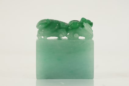Jade Carved Cabbage Shape Stone Seal