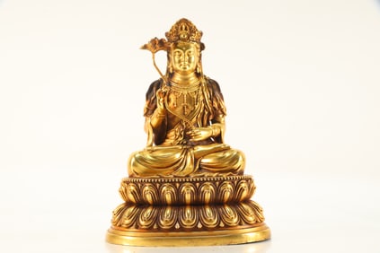 Gilt Bronze GuanYin Figure