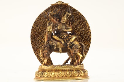 Gilt Bronze Guardian Figure
