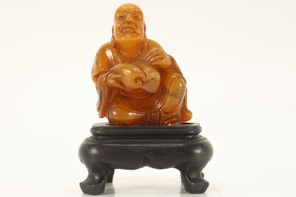 Shoushan Tianhuang Carved Arhat Ornament
