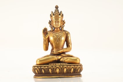 Gilt Bronze GuanYin Figure