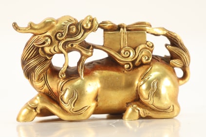 Gilt Bronze Kirin Figure