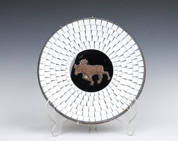 Cow Handmade Mosaic Hanging Pottery Plate