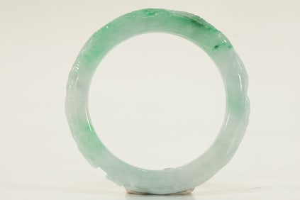Jadeite Carved Dragon Pattern Bangle