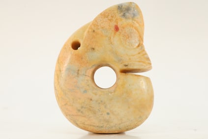 Jade Carved Pig Dragon Ornament