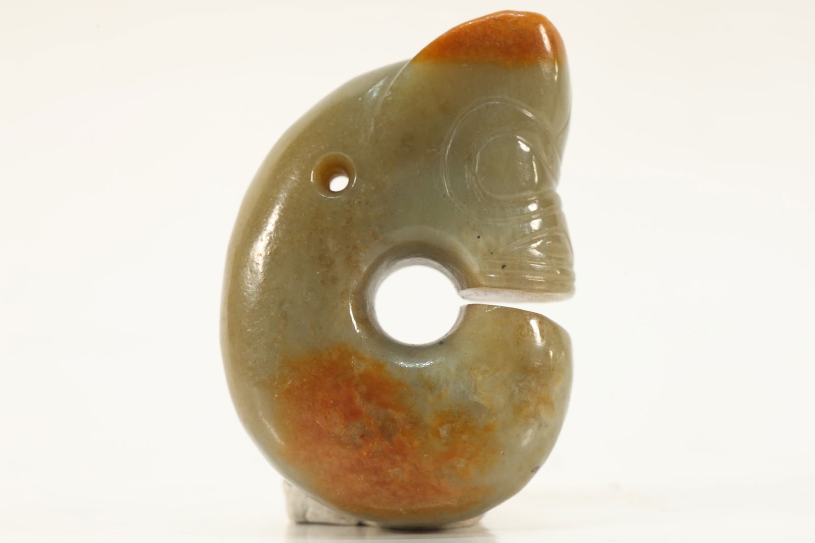 Jade Carved Pig Dragon Ornament (1 of 6)