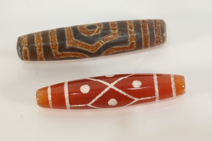 Pair of Dzi Bead