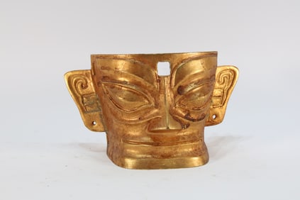 Gilt Bronze Mask Ornament