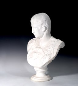G. Cesare 23" Julius Caesar Plaster Bust Statue