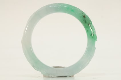 Jadeite Carved Dragon Pattern Bangle