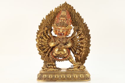 Gilt Bronze Yamantaka Figure