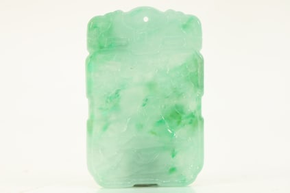 Jadeite Carved Character Pattern Pendant